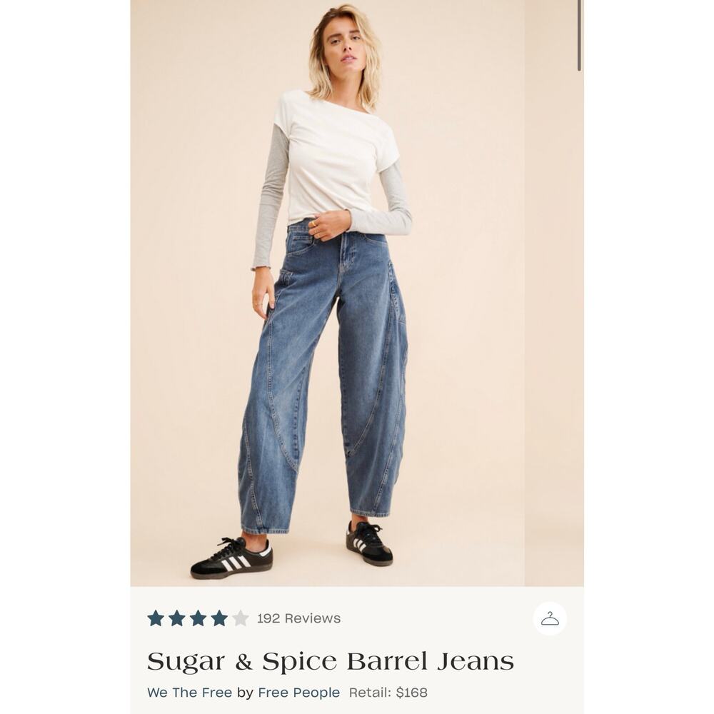 Free People We The Free Sugar & Spice Barrel Jeans | Size 28 - Picture 4 of 11